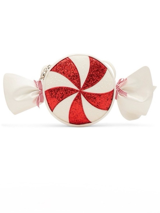 Betsey Johnson Handbags - NWT Betsey Johnson White & Red Glitter and Pearl Candy Crossbody Bag